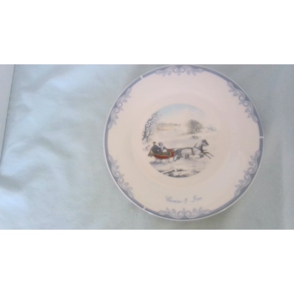 Currier & Ives Collection Museum of New York Bread & Butter Plates